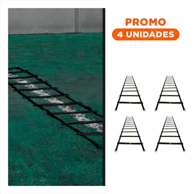 PACK4 ESCALERA CON PESO DE 12 PASOS NEGRA PARA FITNESS Y+REGALO STICKER - 1