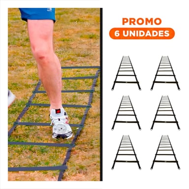 PACK6 ESCALA CON PESO DE 12 PASOS NEGRA PARA EJERCICIO INTENSO - 1