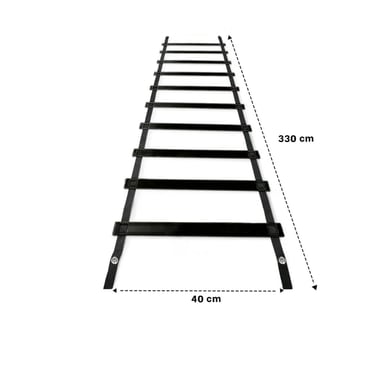 PACK4 ESCALERA DEPORTIVA SIN PESO DE 10 PASOS NEGRA PROFESIONAL Y DURABLE Y+PAPEL REGALO - 4