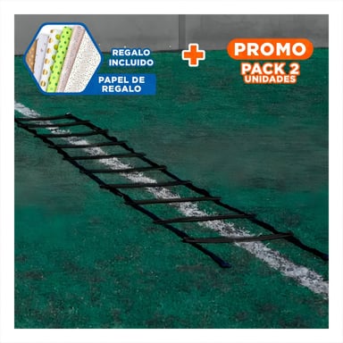 PACK2 ESCALA CON PESO DE 12 PASOS NEGRA PARA DEPORTES Y+PAPEL REGALO - 1
