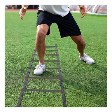 PACK4 ESCALERA DEPORTIVA CON PESO DE 12 PASOS NEGRA PARA VELOCIDAD - 3