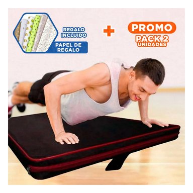 PACK2 ALFOMBRA ACOLCHADA NEGRA TALLA L 1.5 M AMARILLO PARA YOGA Y+PAPEL REGALO - 1