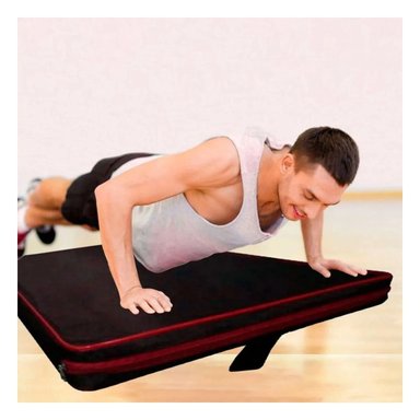 PACK2 ALFOMBRA ACOLCHADA NEGRA TALLA L 1.5 M AMARILLO PARA YOGA Y+PAPEL REGALO - 2