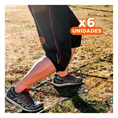 PACK6 ESCALERA DEPORTIVA CON PESO DE 12 PASOS NEGRA PARA DEPORTES Y+REGALO STICKER - 1