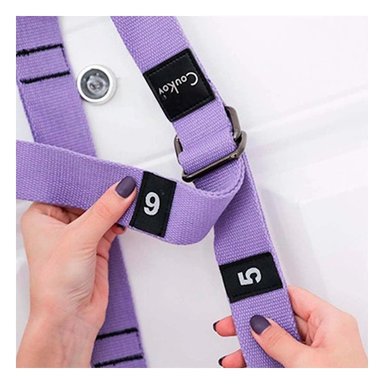 PACK2 HAMACA DE SUSPENSION AJUSTABLE PARA YOGA MORADO - 2