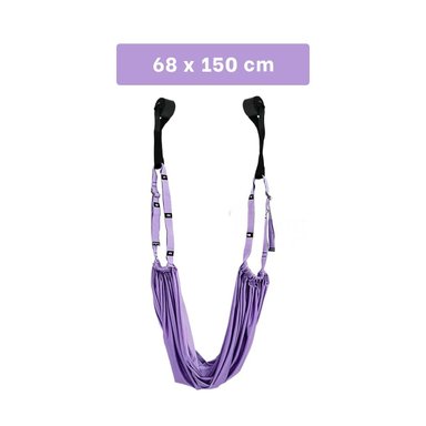 CUERDA AEREA AJUSTABLE PARA PRACTICA AVANZADA DE YOGA MORADO Y+POST IT - 4