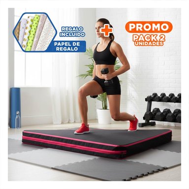 PACK2 MAT DE ENTRENAMIENTO NEGRO 1.5 M TALLA L GRUESO Y SEGURO Y+PAPEL REGALO - 1