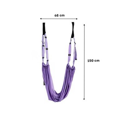 PACK6 SISTEMA DE SUSPENSION AEREA AJUSTABLE MORADO PARA YOGA Y+REGALO STICKER - 4