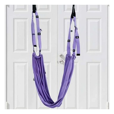 PACK4 CUERDA DE YOGA AEREA PROFESIONAL AJUSTABLE MORADO Y+PAPEL REGALO - 2