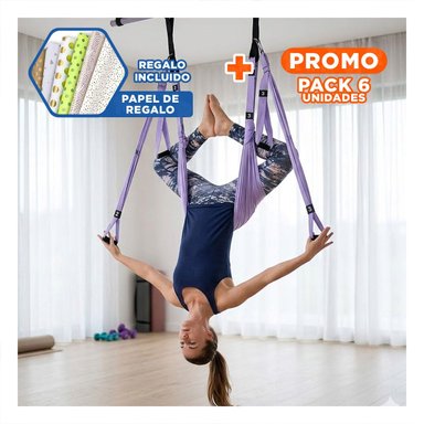 PACK6 CUERDA AEREA PARA CASA Y GIMNASIO AJUSTABLE MORADO Y+PAPEL REGALO - 1