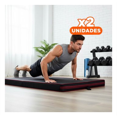 PACK2 COLCHONETA NEGRA TALLA L 1.5 M IDEAL PARA PILATES Y YOGA Y+REGALO STICKER - 1