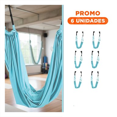 PACK6 CINTA AEREA DURABLE Y REFORZADA AJUSTABLE COLOR CELESTE - 1