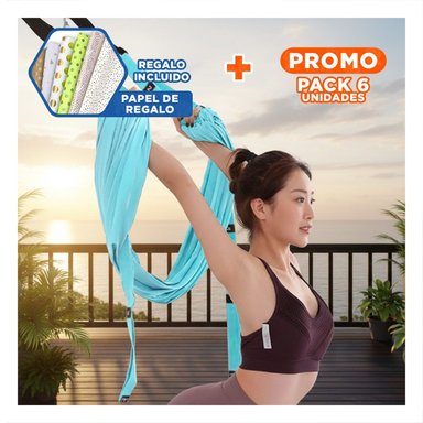 PACK6 CUERDA AEREA AJUSTABLE PARA CASA Y GIMNASIO CELESTE Y+PAPEL REGALO - 1