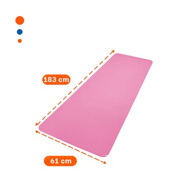 ALFOMBRA PROFESIONAL ROSADO DE GOMA EVA 61X183CM PARA PILATES Y ENTRENAMIENTO Y+POST IT - 4