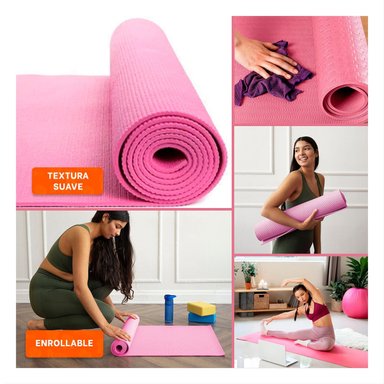 ALFOMBRA PROFESIONAL ROSADO DE GOMA EVA 61X183CM PARA PILATES Y ENTRENAMIENTO Y+POST IT - 5