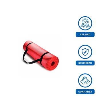 ALFOMBRA RESISTENTE ROJO DE GOMA EVA 61X183CM PARA EJERCICIOS Y DEPORTES Y+LIGAS REGALO - 3