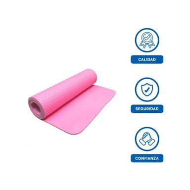 PACK6 ALFOMBRILLA COMODA ROSADO DE GOMA EVA 61X183CM PARA PILATES Y EJERCICIOS Y+REGALO STICKER - 2