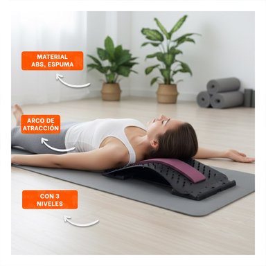 PACK2 ALMOHADILLA LUMBAR GUINDA PORTATIL PARA USO DIARIO EN CASA O OFICINA - 5