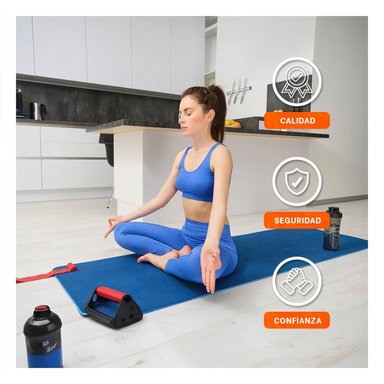 ALFOMBRA RESISTENTE AZUL DE GOMA EVA 61X183CM PARA EJERCICIOS Y DEPORTES Y+LIGAS REGALO - 2