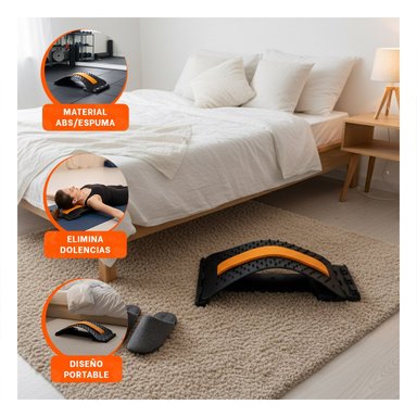 PACK6 SOPORTE LUMBAR NARANJA COMODO PARA RELAJAR MUSCULOS Y MEJORAR POSTURA Y+REGALO STICKER - 3