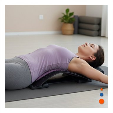 DISPOSITIVO LUMBAR LILA COMODO PARA RELAJAR MUSCULOS Y MEJORAR POSTURA - 2