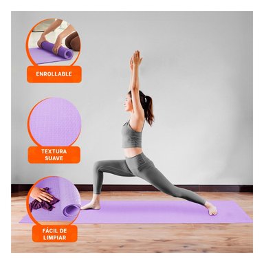 PACK6 ACOLCHADO RESISTENTE LILA DE GOMA EVA 61X183CM PARA EJERCICIOS Y DEPORTES - 5