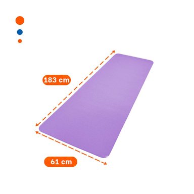 PACK12 ALFOMBRILLA SUAVE LILA DE GOMA EVA 61X183CM PARA YOGA Y FITNESS DIARIO - 4