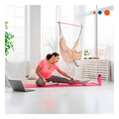 PACK4 ACOLCHADO SUAVE ROSADO DE GOMA EVA 61X183CM PARA YOGA Y ENTRENAMIENTO Y+PAPEL REGALO - 2