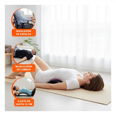 PACK4 MASAJEADOR MODERNO DE LUMBAR EN ROSADO Y MORADO PARA ALIVIO - 5