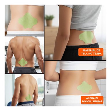 PACK6 COMBO LUMBAR 10 PARCHES VERDE PRACTICOS Y+PAPEL REGALO - 3