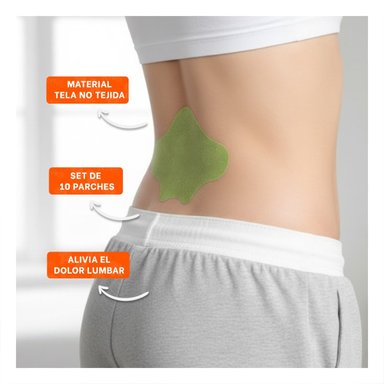PACK2 PAQUETE 10 PARCHES CORPORALES LUMBAR VERDE PRACTICOS - 5