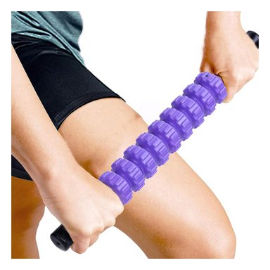 BARRA ERGONOMICA 9 RODILLOS COLOR MORADO PARA RELAX Y+LIGAS REGALO - 3