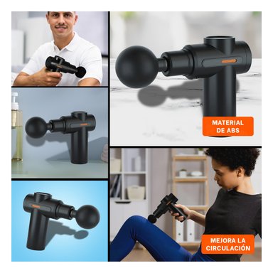 MASAJEADOR PROFESIONAL NEGRO POTENTE Y MODERNO Y+LIGAS REGALO - 5