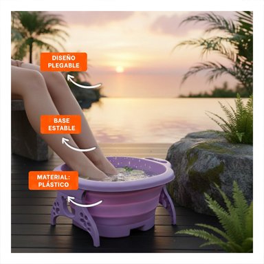 DEPRESOR PORTATIL CON MASAJEADOR DE PIES MORADO PARA SPA EN CASA Y+POST IT - 2