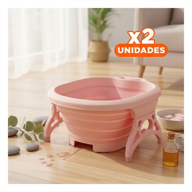 PACK2 DEPRESOR PORTATIL CON MASAJEADOR DE PIES ROSADO PARA RELAJACION EN CASA Y+REGALO STICKER - 1