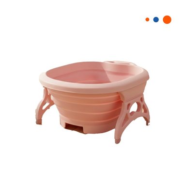LAVADERO HIDROMASAJE PORTATIL PARA PIES ROSADO CON FUNCION DE MASAJE Y+REGALO STICKER - 3