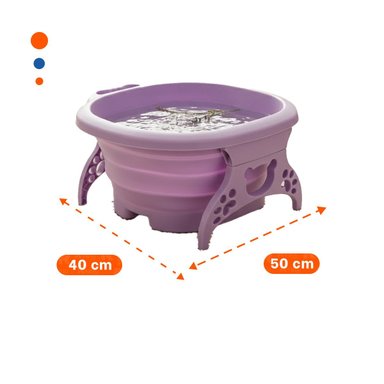 PACK4 LAVADERO PORTATIL CON MASAJEADOR DE PIES MORADO COMPACTA Y EFICIENTE Y+REGALO STICKER - 4