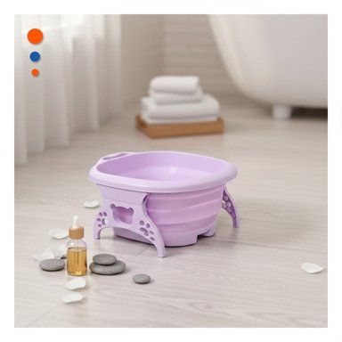 PACK2 LAVADERO PORTATIL CON MASAJEADOR DE PIES MORADO COMPACTA Y DURADERA - 2