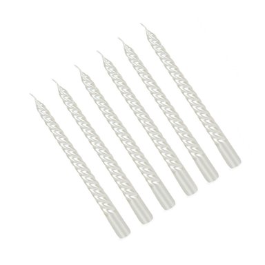 PACK4 CIRIOS LARGOS DE CERA CON ONDAS PARA AMBIENTES CALIDOS DEL HOGAR Y+PAPEL REGALO - 3
