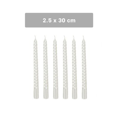CIRIOS DE CERA LARGOS DECORATIVOS CON ONDAS PARA MESA HOGAR Y REUNION Y+REGALO STICKER - 4