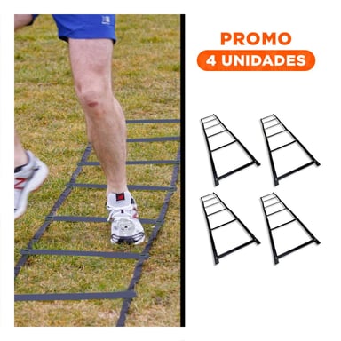 PACK4 APARATO FITNESS CON PESO 10 PASOS NEGRO PARA TONIFICACION MUSCULAR Y+REGALO STICKER - 1