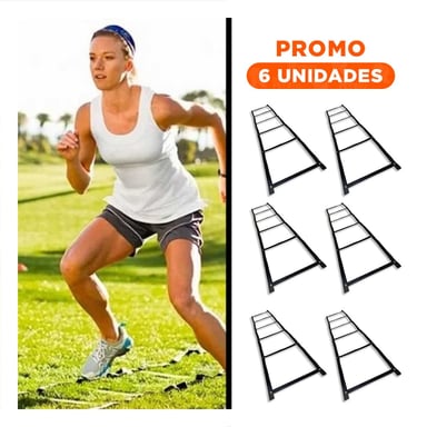 PACK6 EQUIPO COMPACTO CON PESO 10 PASOS NEGRO PARA USO EN HOGAR - 1