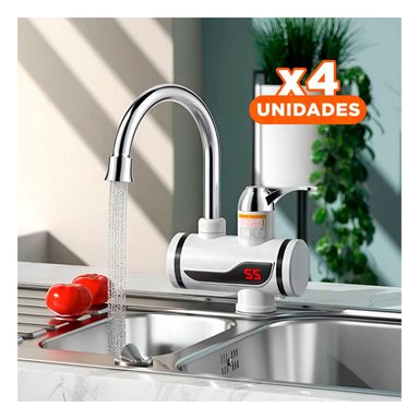 PACK4 UNIDAD CALENTADORA DE AGUA BLANCO CON ACABADO FINO PARA ENTORNO DOMESTICO - 1