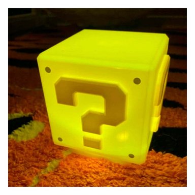 PACK2 LAMPARA DE ESCRITORIO LED CON SONIDO EN FORMA DE CUBO COLOR AMARILLO Y+PAPEL REGALO - 5