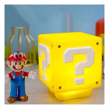 PACK6 ILUMINACION LED AMARILLO CON SONIDO DECORATIVO EN FORMA DE CUBO Y+PAPEL REGALO - 5