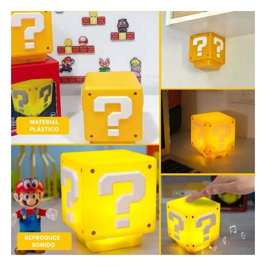 PACK4 LUZ LED DECORATIVA CUBO AMARILLO CON SONIDO PARA ESPACIOS GAMER Y+REGALO STICKER - 2