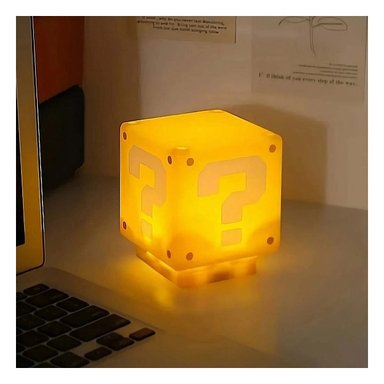 PACK2 LAMPARA LED CUBICA DE COLOR AMARILLO BASADA EN PERSONAJE DE VIDEOJUEGO Y+REGALO STICKER - 5