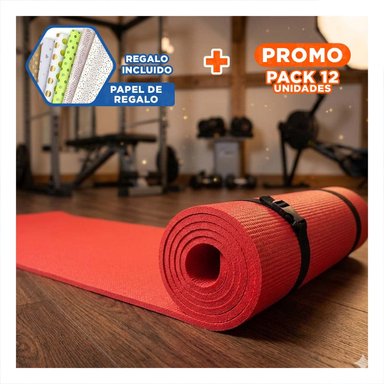 PACK12 TAPETE LIGERO 10MM DE GOMA EVA 61X183CM ROJO Y+PAPEL REGALO - 1