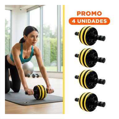 PACK4 RUEDIN ABDOMINAL PARA CORE Y ABDOMEN FIRME AMARILLO Y+REGALO STICKER - 1
