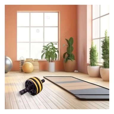 PACK6 RUEDIN ABDOMINAL PORTATIL PARA CASA AMARILLO Y+REGALO STICKER - 3